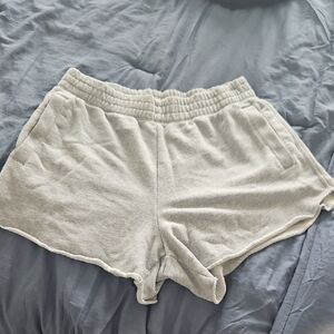 Aerie Gray Athletic Shorts with Elastic Waistband